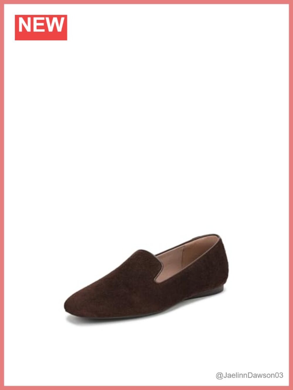 Naturalizer Charm Slip-On Loafer Suede Comfort Square Toe Flat
